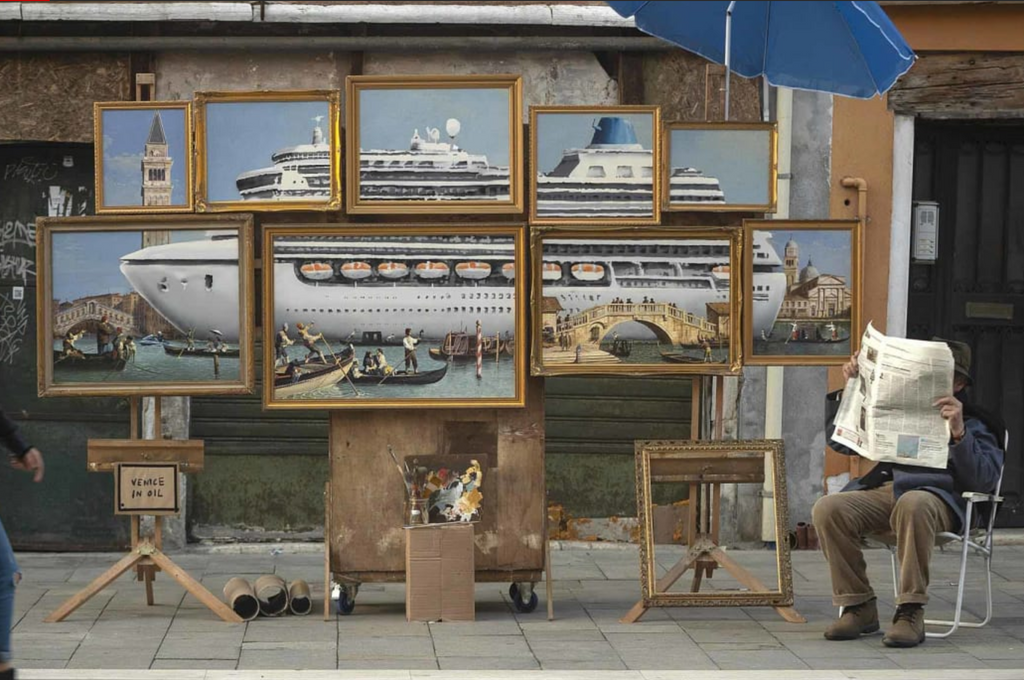 Banksy crashes Venice Biennale with street stall