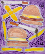 Load image into Gallery viewer, Katherine Bernhardt &#39;Hamburgers French Fries and Cigarettes&#39;