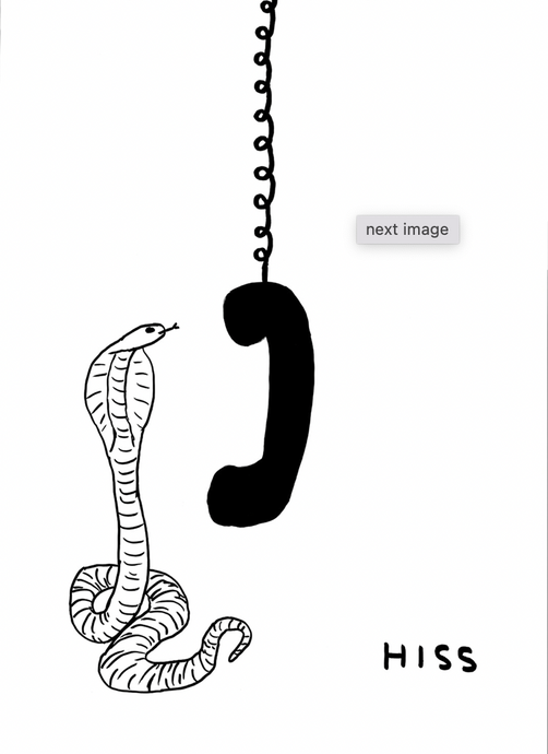 David Shrigley 'Hiss'