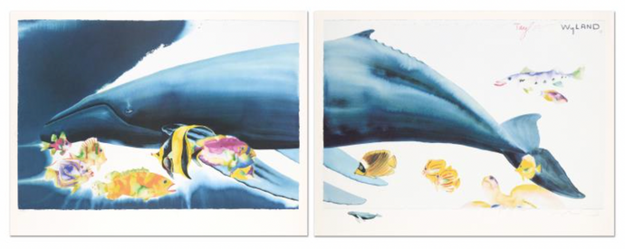 Wyland and Tracey Taylor 'I Want To Dive Into Your Ocean (Diptych)'