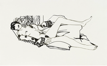 Load image into Gallery viewer, Tom Wesselmann &#39;Monica Nude with Purple Robe&#39; 1990