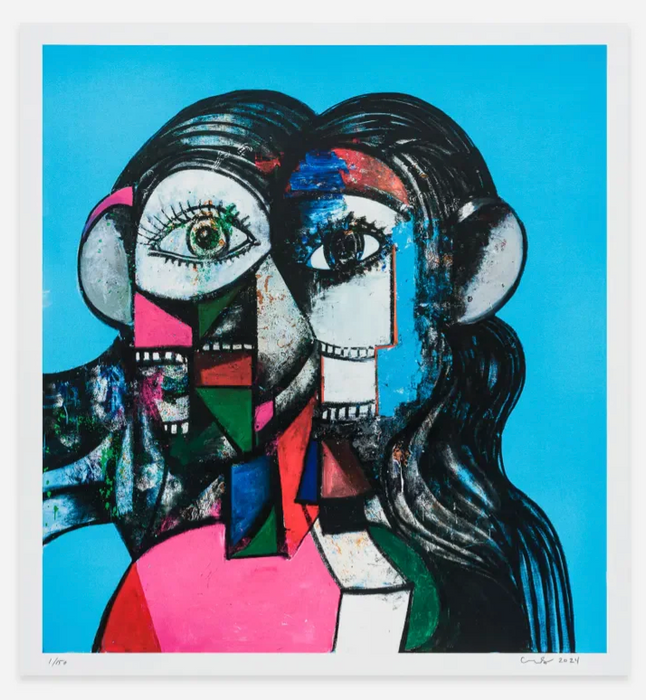 George Condo, Set of Three (Prismatic, Portrait, Lost in Time), 2024