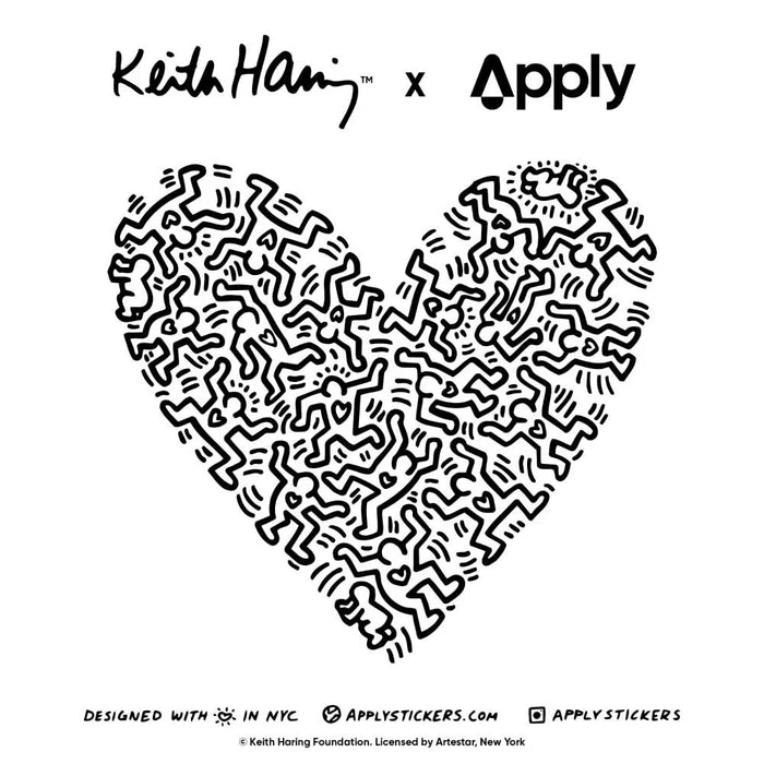Keith Haring Love Stickers - Sheet of 7