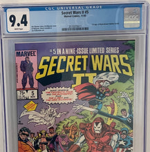 Load image into Gallery viewer, Secret Wars II #5 9.4 CGC