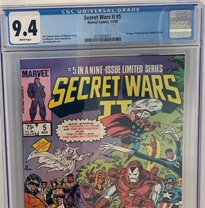 Secret Wars II #5 9.4 CGC