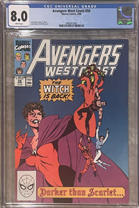 Avengers West Coast #56 CGC 8.0