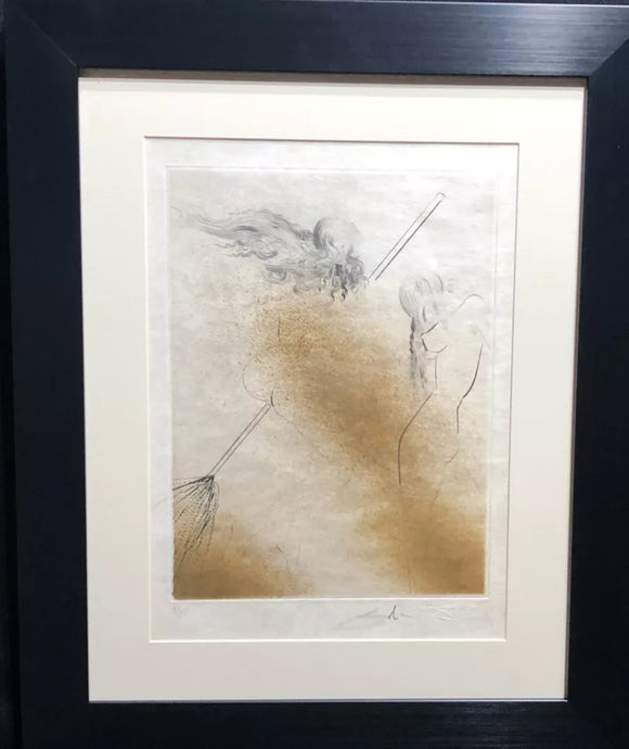 Salvador Dali 'Faust Sorcieres au Balai'